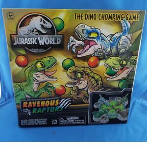 Jurassic World Ravenous Raptors Kids Dino Chomping Board Game 2023 Brand New